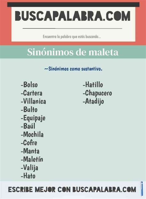 Sinónimos de Maleta .